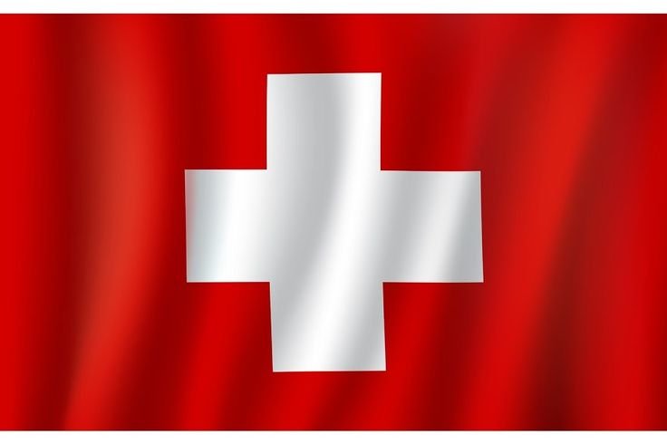 Vector 3D flag of Switzerland national symbol